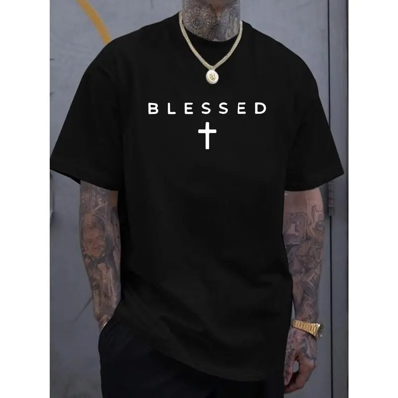 Blessed T-Shirt With Cross (her)