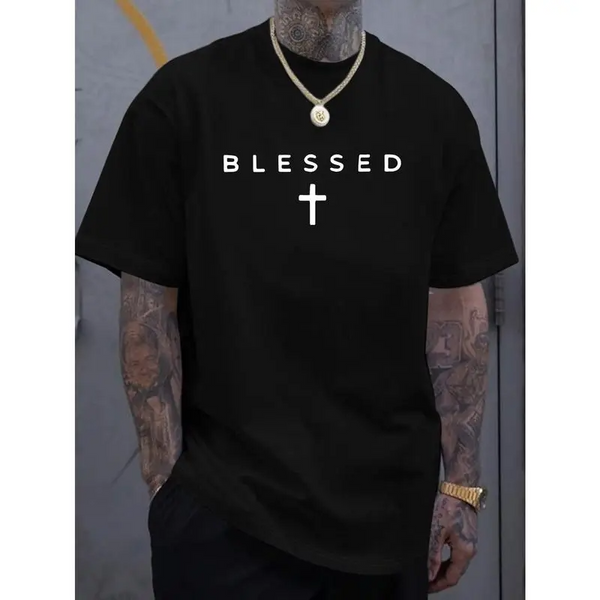 Blessed T-Shirt With Cross (her)