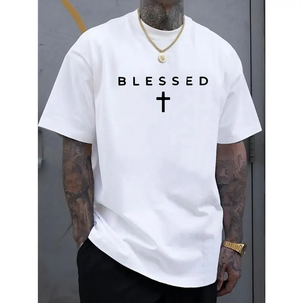 Blessed T-Shirt With Cross (her)