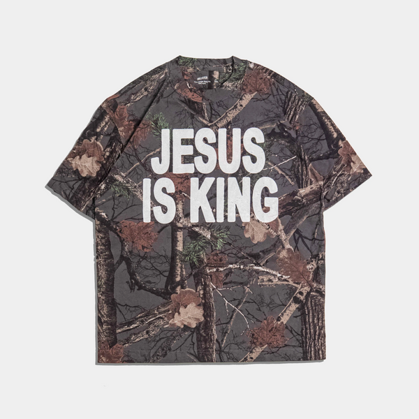 Jesus Is King Camo Heavy Tee (her)