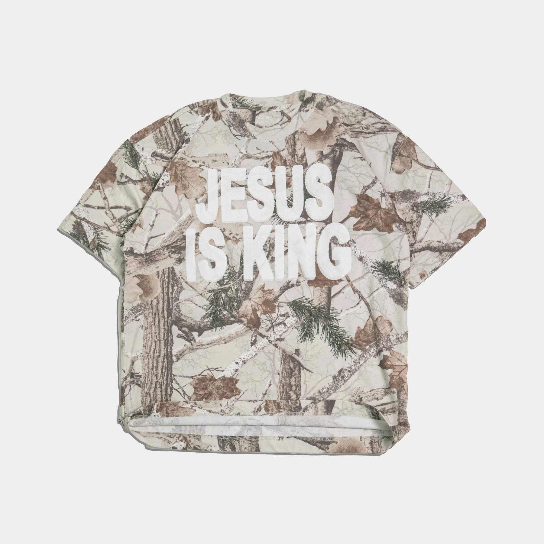 Jesus Is King Camo Heavy Tee (her)