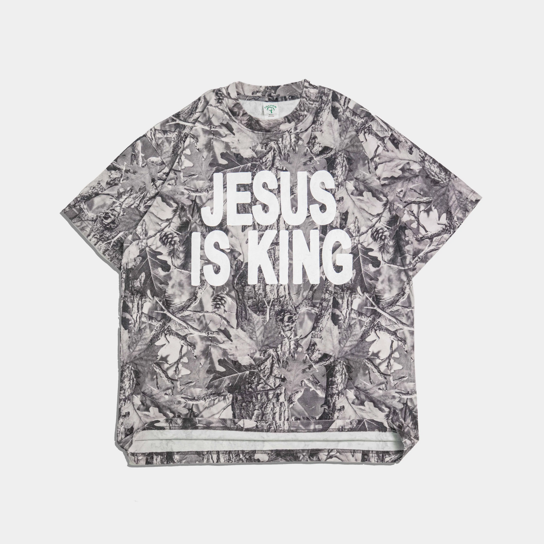 Jesus Is King Camo Heavy Tee (her)